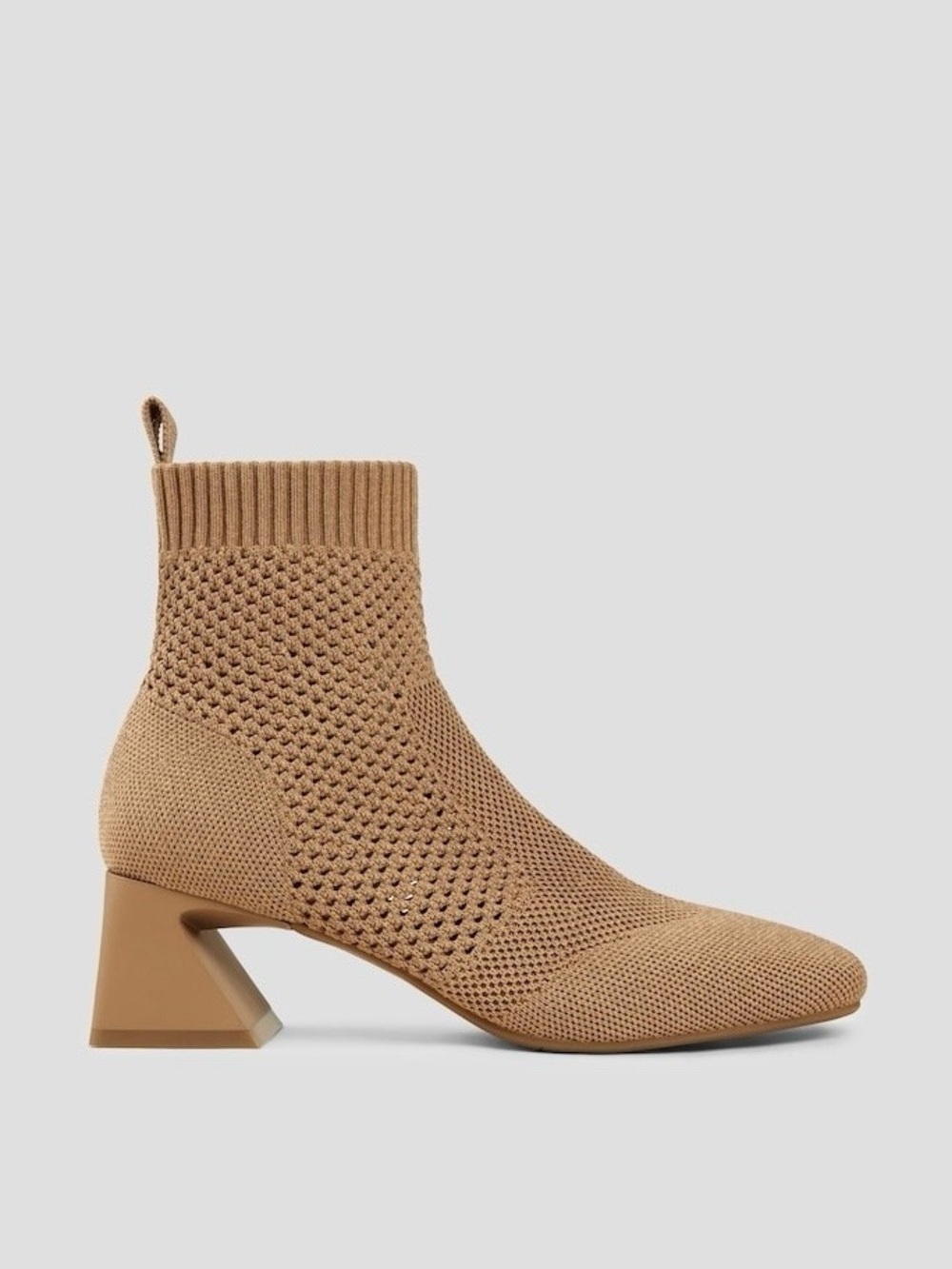 VIVAIA Melissa Square-Toe Boots Comfort Block Heel in Nutmeg Tan 41/9.5